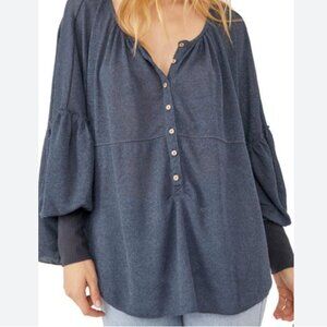 Free People Navy Pullover